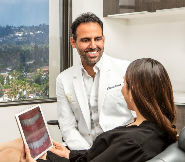 Beverly Hills Cosmetic Dentist with a patient